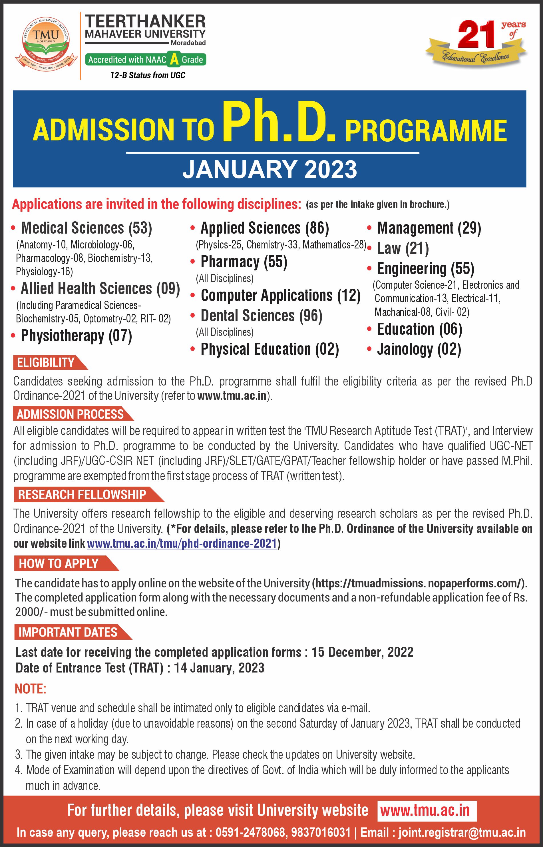 phd notice 2022