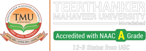 Teerthanker mahaveer university logo with name