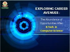 Exploring Career Avenues The Abundance of Opportunities After B.Tech. in Computer Science