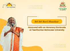  Sri Sri Ravi Shankar Honoured with an Honorary Doctorate at Teerthanker Mahaveer University