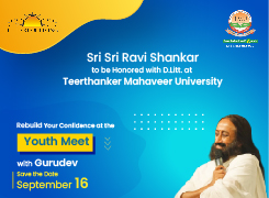 Sri Sri Ravi Shankar to be Honored with D.Litt. at Teerthanker Mahaveer University